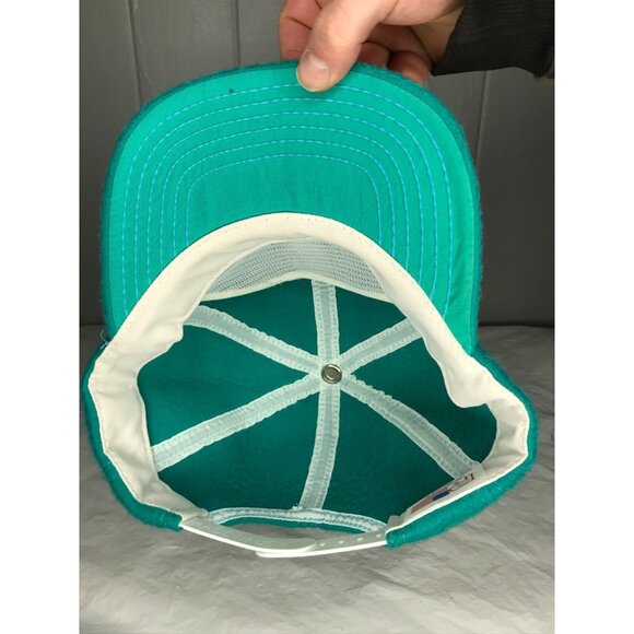 Vintage 80s P Brand Wool Cap Snapback Blue Made In USA Hat P Cap - Picture 5 of 6